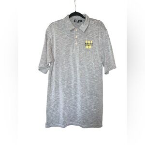 AKWA Classic Wormtown Brewery Mens Gray Short Sleeve Polo‎ Size Large
